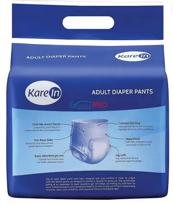 KareIn Classic Adult Diaper Pants, Pant Style, 10 Hours Protection – XL (10  Diapers)