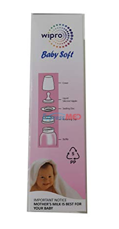 Buy Wipro Baby Soft 125ml Polypropylene Feeding Bottle Online at Low Prices  in India 